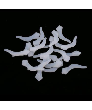 10 Pairs Silicone Eyeglasses Grip - Anti-Slip Temple Holder - White Ear Hook Tips (45mm x 9mm) - International Shipping Available - Buy Online on GoSupps.com