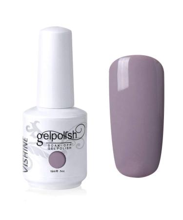 Vishine Soak-off Gel Polish Lacquer Nail Art UV LED Manicure Varnish 15ml Thistle(175) #175