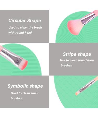 Silicone Makeup Brush Cleaning Mat - Portable Green Makeup Brush Cleaning Pad - Buy Online on GoSupps.com