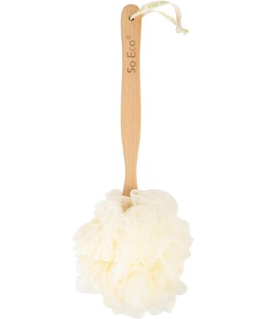 White Long Handle Shower Pouf - So Eco (80 40 036) - Buy Online on GoSupps.com
