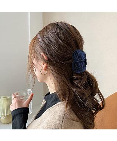 4 Pack Large Pink Red Navy Flower Hair Claw Clips for Women and Girls - Buy Online on GoSupps.com