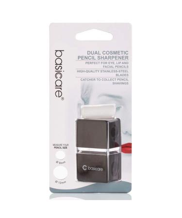 Dual Cosmetic Pencil Sharpener | 8mm & 12mm | No-Mess Catcher | Travel-Friendly & Compact | Perfect for International Shipping - Buy Online on GoSupps.com