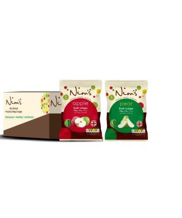 Nim's Selection Box - Apple And Pear Air Dried Crisps - 6 Packs Each - Crisps multipack box Of 12
