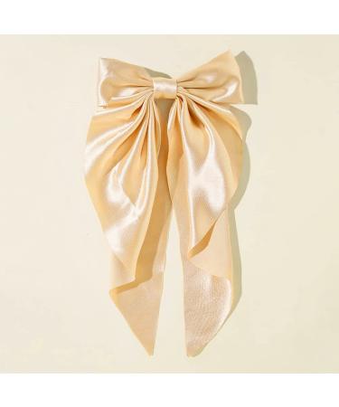 Duories Large hair clip 40cm long elegant fabric hair loop clip hair pin loop women hair clips hair clip hair clip hair-accessories for women girl thick hair thin hair champagne