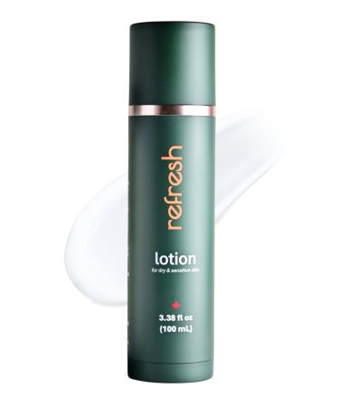 Refresh Nourishing Skincare Body Lotion - Cosmetic Grade Deep Hydration for Dry & Sensitive Skin Botanical Long-lasting Non-irritating Formula Eco-friendly Refillable Airless Pump Bottle