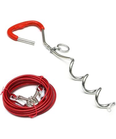 Beavorty Durable Metal Dog Post Leash - Outdoor Pet Accessory for Secure Tethering | Alloyed Steel Fence Spike - Buy Online on GoSupps.com