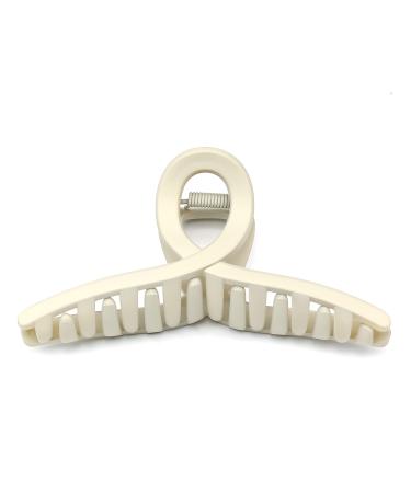 QinGoo Large Matt Hair Clip Beautiful Women's Hair Clip Headpiece Elegant Hair Accessory (Light Grey)