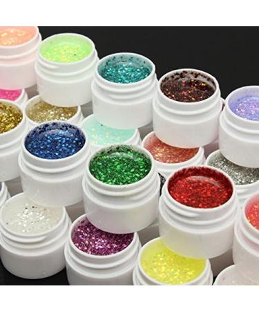Kingduo 1 Pot of 36 Colours Glitter UV Gel Builder Nail Art Polish-13 - Buy Online on GoSupps.com