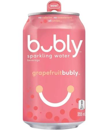 bubly Sparkling Water grapefruitbubly 355 mL Cans 12 Pack Grapefruit Sparkling Water - Buy Online on GoSupps.com