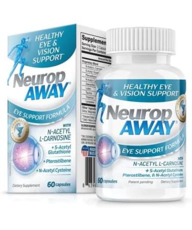 NeuropAWAY Eye Support Supplement 60CT with Lutein N-Acetyl L-Carnosine S-Acetyl Glutathione N-Acetyl Cystiene Pterostilbene Lycopene Zeaxanthin to Support Healthy Vision Helps Blurry and Dry Eyes Eye Support 60CT - Buy Online on GoSupps.com