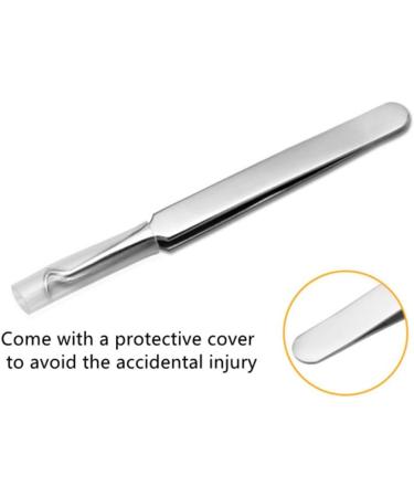 HOMEYU Blackhead Tweezers Premium Stainless Steel Acne Remover Tool for Comedones Whitehead Blackhead Acne Pimple Set of 2 - Buy Online on GoSupps.com