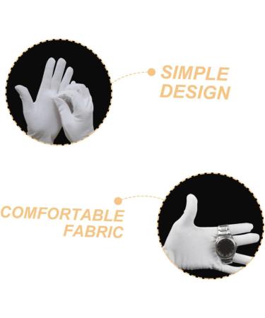 FOYTOKI 12 Pairs Moisturizing Gloves Work Gloves White Cotton Gloves for Dry Hands White Gloves White Cotton Gloves for Adult Work Cotton Gloves White Cotton Gloves for Men Working Gloves - Buy Online on GoSupps.com