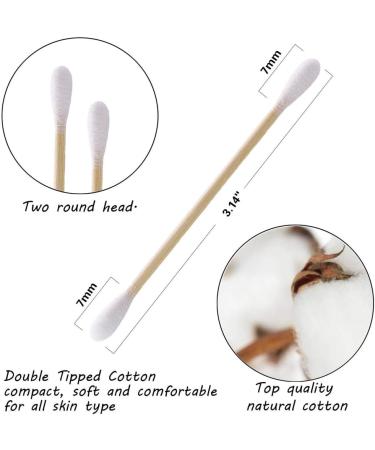 Biodegradable Bamboo Cotton Buds - Eco-Friendly Q Tips - Compostable Earbuds 100 pcs - Buy Online on GoSupps.com