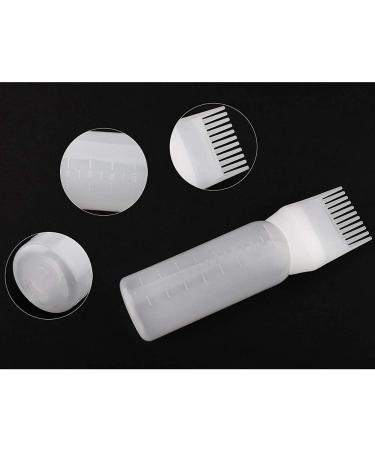 RIYAN Hair Dye Bottle Plastic Bottle Applicator Dispensing Salon Hair Coloring Dyeing Hairdressing Dye Tool White 120Ml - Buy Online on GoSupps.com