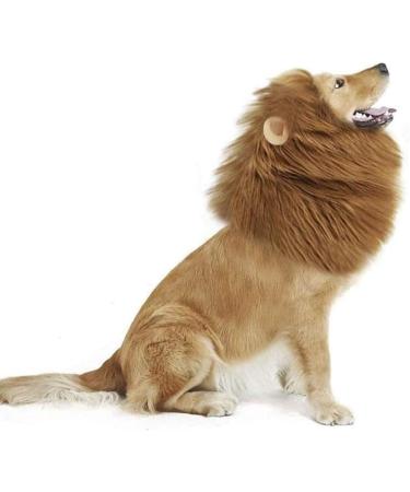 Lion Mane For Dog Realistic Black Lion Mane For Dog Comfortable Fancy Lion Hair Dog Clothes Dress For Halloween Christmas Easter Festival Party Activity Dogs Cosplay Dress Up (Dark Brown M) M Dark Brown - Buy Online on GoSupps.com