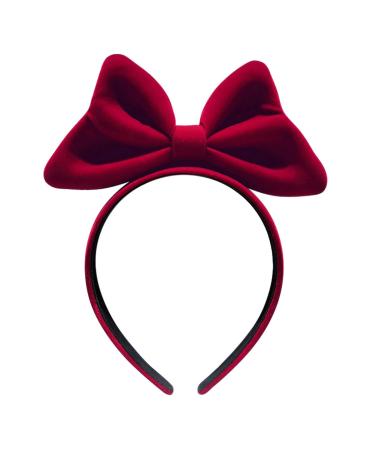scicent Head Bands Adult Women Bow Headbands for Girls Hair Accessories for Daily Cosplay Christmas Red Hairbands Red-3 33005