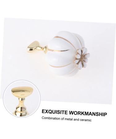 FOMIYES Nail art practice holder nail tips stand holders nail art practice stand Nail Holders Acrylic Base nail tip Display Stand fake Nail Display acrylic nail white Pearlescent makeup 5.4x3.5cm White - Buy Online on GoSupps.com