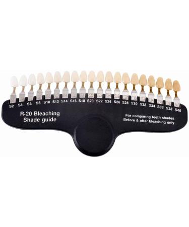 3D R-20 Professional Teeth Whitening 20 Colors Shade Guide for Dentist Tracking Teeth Whitening Course