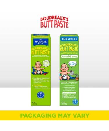 Boudreaux's Butt Paste with Aloe 4 oz. Diaper Rash Cream Ointment for Baby - Pack of 12 - Buy Online on GoSupps.com