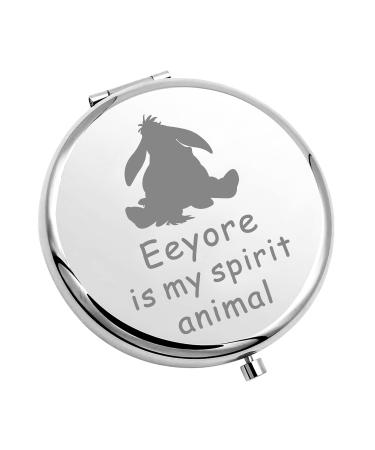MAOFAED Cartoon Donkey Gift Donkey Lover Donkey Compact Mirror Cartoon Lover Gift Purse Mirror for Girls (eeyor Mirror)