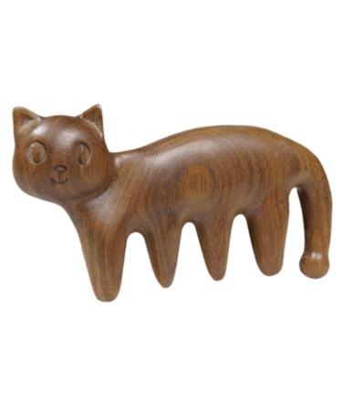Magiclulu 2-in-1 Kitten Massage Comb - Wooden Scalp Massager & Wide Tooth Comb for Relaxation & Beauty | International Shipping Available - Buy Online on GoSupps.com