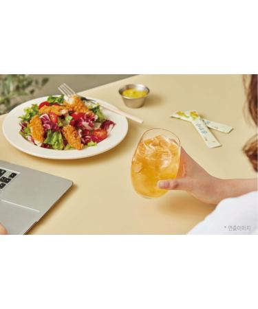 Damtuh Kombucha Tea Zero Sugar Sparkling Powdered Mix Lemon Flavor - 10 Sticks | Live Probiotics & Prebiotics from Korea - Buy Online on GoSupps.com