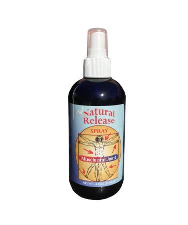 Natural Release Muscle & Joint Spray for Humans - for Sore Back/Knees/HIPS Night Cramps Aches Strains Discomfort - Fast Acting Menthol Free (8 oz)