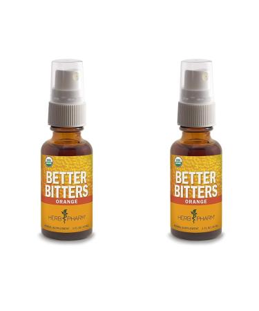 Herb Pharm Better Bitters Certified Organic Digestive Bitters Orange 1 Ounce (Pack of 2) 1 Fl Oz (Pack of 2) Orange