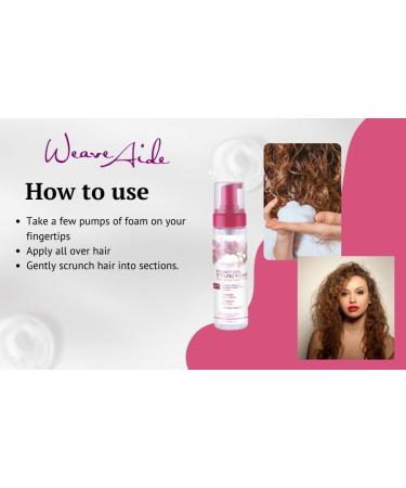 Weave Aide Bouncy Curl Styling Mousse - 8 oz | Frizz Control & Curl Definition | Anti-Frizz Formula for Perfect Curls - Buy Online on GoSupps.com