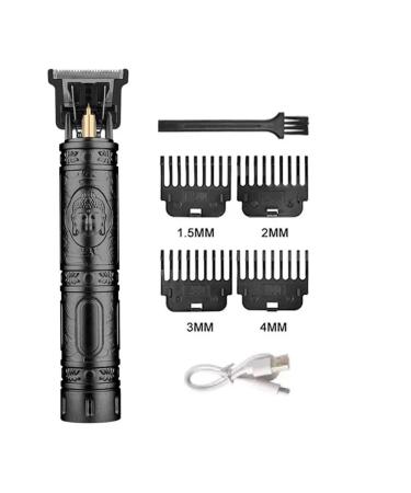 Razors Rechargeable Hair Clipper Haircut Razor for Men Shaver Adult Electric USB Charging Clipper LCD Display Cordless Carving Pusher(Black Buddha)