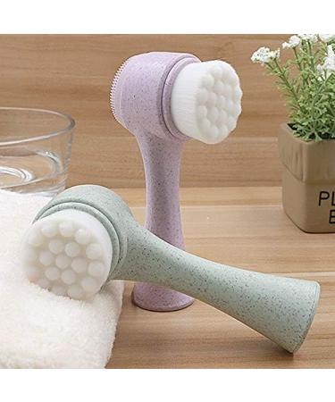 ZTRADA Portable Double-Sided Silicone Cleaning Brush | Soft Facial Cleansing & Massage | Skin Rotating Brush (Color C - Buy Online on GoSupps.com
