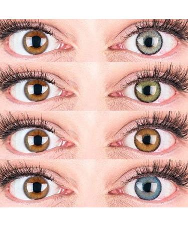 Glamlens Gray Colored Contact Lenses - Monthly Soft Silicone Hydrogel 0.0 Diopters with Tank - Natural Silver Gray for Stunning Eye Look - Buy Online on GoSupps.com