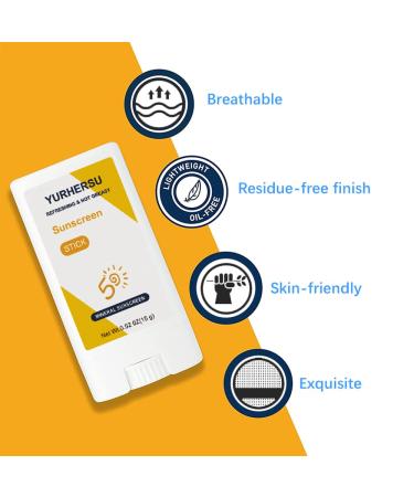 Mineral Sunscreen Stick SPF 50+ | Water-Resistant Broad Spectrum UVA/UVB Protection | Oxybenzone-Free | Natural Extracts | Hands-Free for Face & Body - Buy Online on GoSupps.com