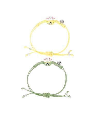 CALLARON 4 Pcs Ceramic Charm Bracelet Beaded Bracelet Trendy Gifts Womens Gifts Hand-woven Bracelet Creative Bangle Couple Bracelets Hand-woven Hand Chain Student Hand Strap Simple Ceramics