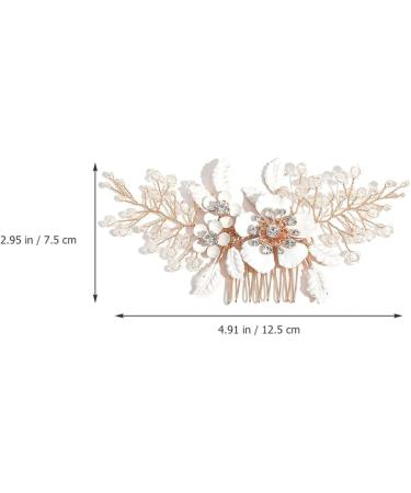 Beavorty Wedding Bride Hair Comb Bride Hair Accessories Wedding Hair Accessories Bridal Hair Accessories Flower Hair Side Comb Decorative Hair Comb Pearl Metal Manual Dinner Party White - Buy Online on GoSupps.com