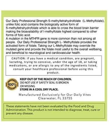 AND GIVE US TODAY OUR DAILY L-Methylfolate 15mg (2 Bottles) - 180 Capsules - Professional Strength Active Methyl Folate - 5-MTHF Supplement - Non GMO, Gluten Free, No Fillers - Buy Online on GoSupps.com