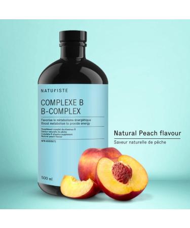 B-COMPLEX - Supplement - Boosts energy - Maintains healthy lifestyle - Contains B multivitamins - Natural peach flavour - Liquid formula - 500ml - Buy Online on GoSupps.com