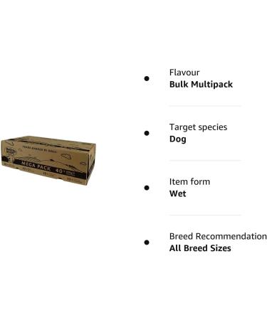 Barking Heads Wet Dog Food Pouches - Mega Variety Pack - Natural & Grain-Free with No Artificial Flavours Plus Added Vitamins & Minerals 40 x 300g Bulk Multipack - Buy Online on GoSupps.com