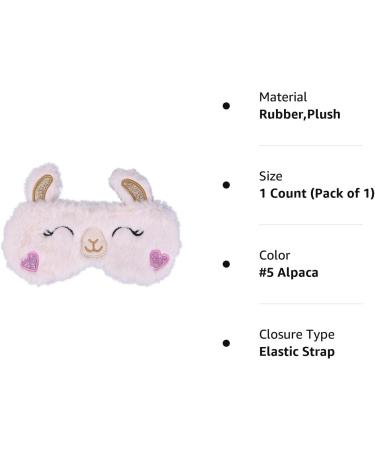 ULIFEMALL Cute Alpaca Sleeping Mask Soft Fluffy Plush Blindfold Funny Novelty Animal Sleep Mask Eye Cover Eyeshade for Kids Girls Boys Women Men Night Nap Travel Meditation - Buy Online on GoSupps.com
