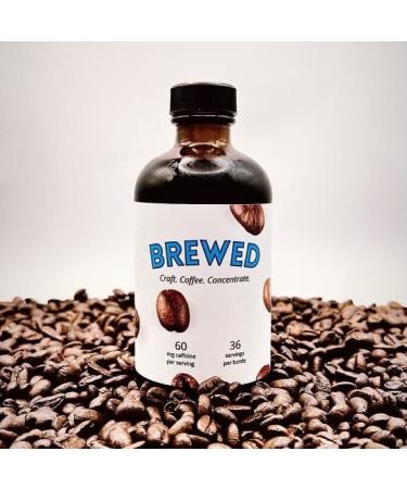 Brewed Coffee Concentrate 30x Liquid Cold Brew - 36 Cups Arabica Espresso Shot with Caffeine - Instant Coffee Alternative - Buy Online on GoSupps.com