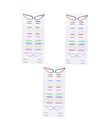 FRCOLOR 12 Sets Waterproof Eyeliner Sticker Paper Eye Makeup Sticker Beauty Eyeliner Makeup Tool 1 count (Pack of 1) Colorfulx3pcs