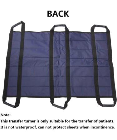 Jbnmvc 1 Piece Patients Transfer Belt Positioning Bed Pad Navy Blue Polyester Fabric for Hospital Home Clinic Care Elderly Shifting Aid Care - Buy Online on GoSupps.com
