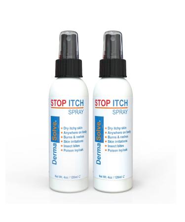 Dermasolve Anti Itch Spray | Stop Itch Spray with 100% Organic Neem Oil | Scalp and Body Itch Psoriasis Relief Dry Skin Bites Sunburn Burns and Rashes