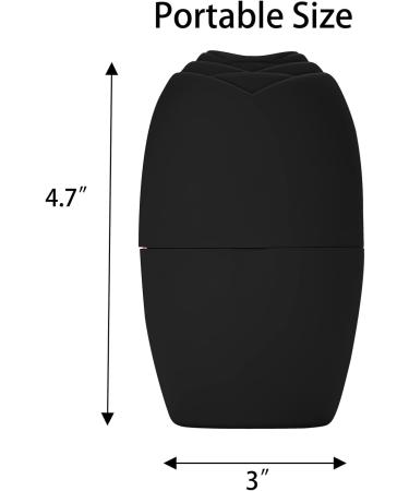 Facial Roller Qewro Silicone Ice Facial Rollers for Tone skin Reusable Eye Puffiness Relief Ice Roller Mold for Neck Facial Roller to Remove Fine Lines Pores Anti Wrinkles (Black) - Buy Online on GoSupps.com