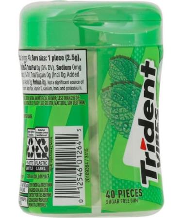 Trident Vibes Rush Sugar - Spearmint - 40 Pieces - Buy Online on GoSupps.com