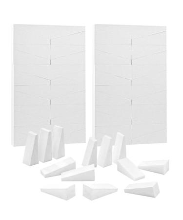 48 Pieces Triangle Sponges Makeup Sponges Washable Small Makeup Sponge for Liquid Cream Foundation Cream (White) White