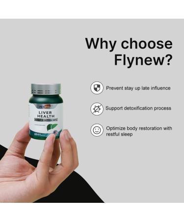 Flynew Liver Health, NADH & Alpha-GPC, PQQ, L-Theanine, Choline, Unflavored - 120 Tablets  - Buy Online on GoSupps.com