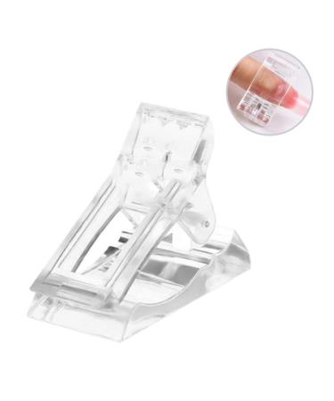 Lurrose 8 Pcs Poly Gel Nail Tips - Transparent Finger Extension Clips for Manicure | Nail Beauty Tool 3.5 x 3 cm - Fast Build & International Shipping - Buy Online on GoSupps.com