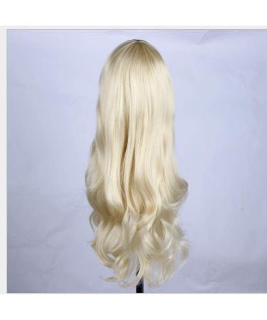 BGHJUE Yellow Long Curly Synthetic Wig - Blonde Front Wig for Women Natural Wave Halloween Costume Hair - Buy Online on GoSupps.com
