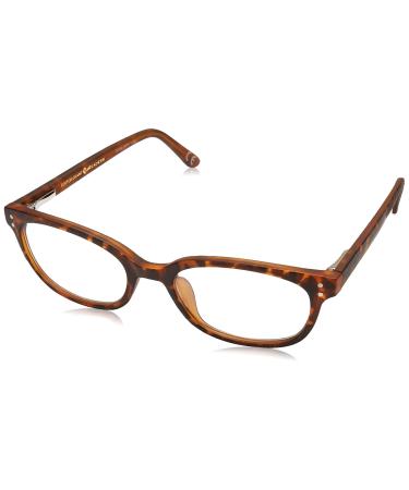 Foster Grant Women's Sheila Rectangular Reading Glasses Matte Tortoise/Transparent 2 x
